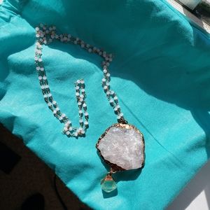 Rose Quartz Necklace Pendant